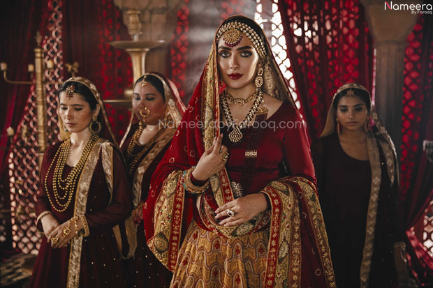  Red Velvet Lehenga Bridal