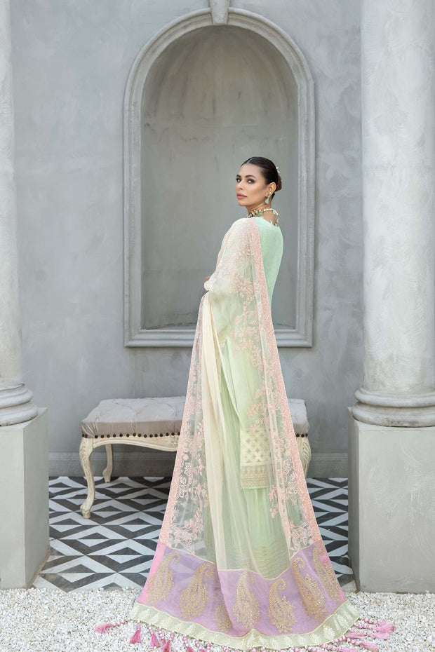 Royal Kameez Trouser Dupatta Mint Green Pakistani Wedding Dress