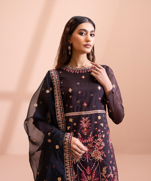 Kameez Trouser Pakistani Eid Dress in Premium Organza – Nameera by Farooq