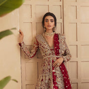 Royal Lehenga Gown Red Bridal Dress Pakistani