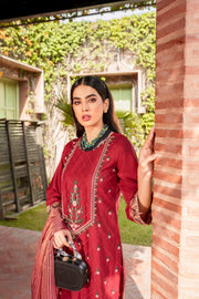 Royal Maroon Embroidered Salwar Kameez Pakistani Eid Dress