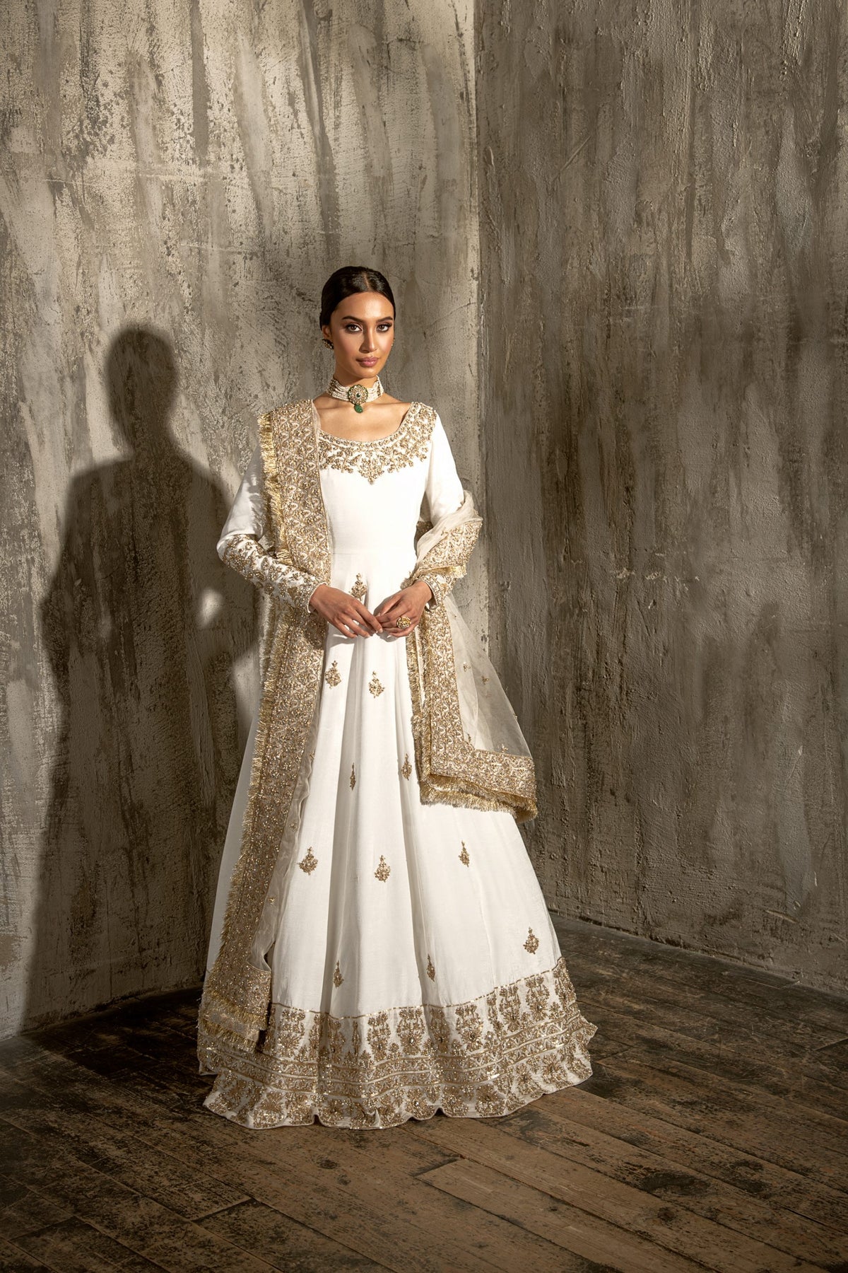 Royal Nikkah Dress for Bride in Traditional Pishwas Style – Nameera by ...