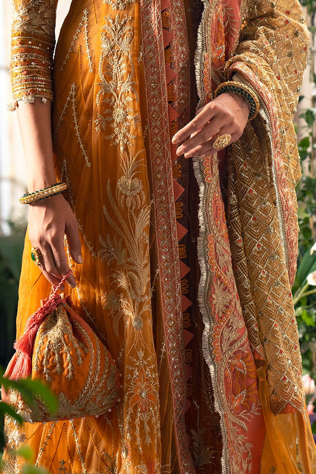 Royal Orange Lehenga Choli Dress Pakistani