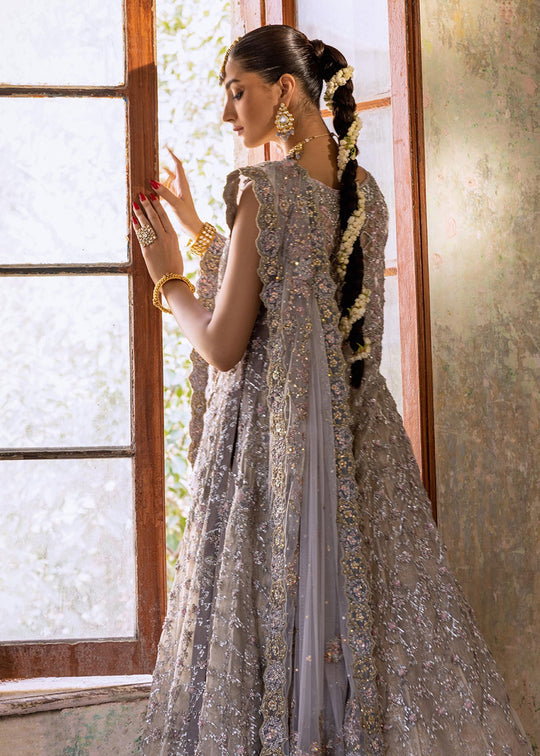 Royal Pakistani Bridal Gown with Lehenga and Dupatta – Nameera by Farooq