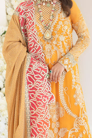 Royal Pakistani Party Dress in Embroidered Kameez Trouser and Dupatta Style in Premium Fabric