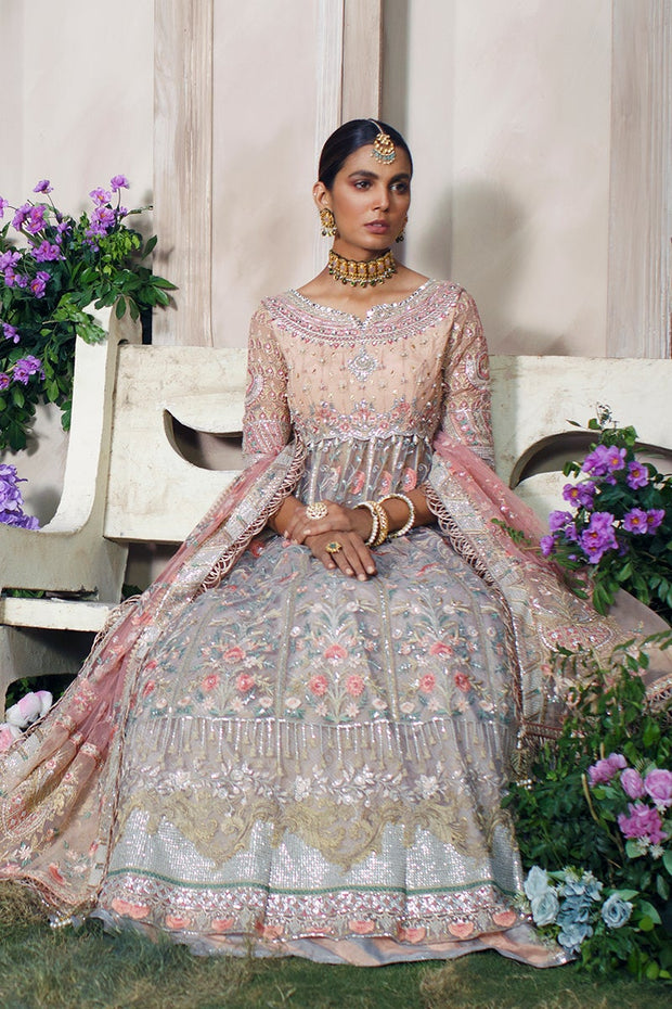 Royal Pakistani Wedding Dress in Lehenga Frock Style