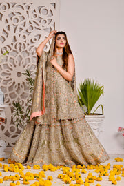 Royal Peplum Lehenga Pakistani Bridal Dress