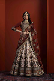 Sabyasachi Red Bridal Lehenga Choli Attire 2022