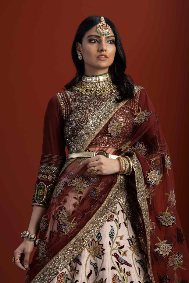 Sabyasachi Red Bridal Lehnga Choli 