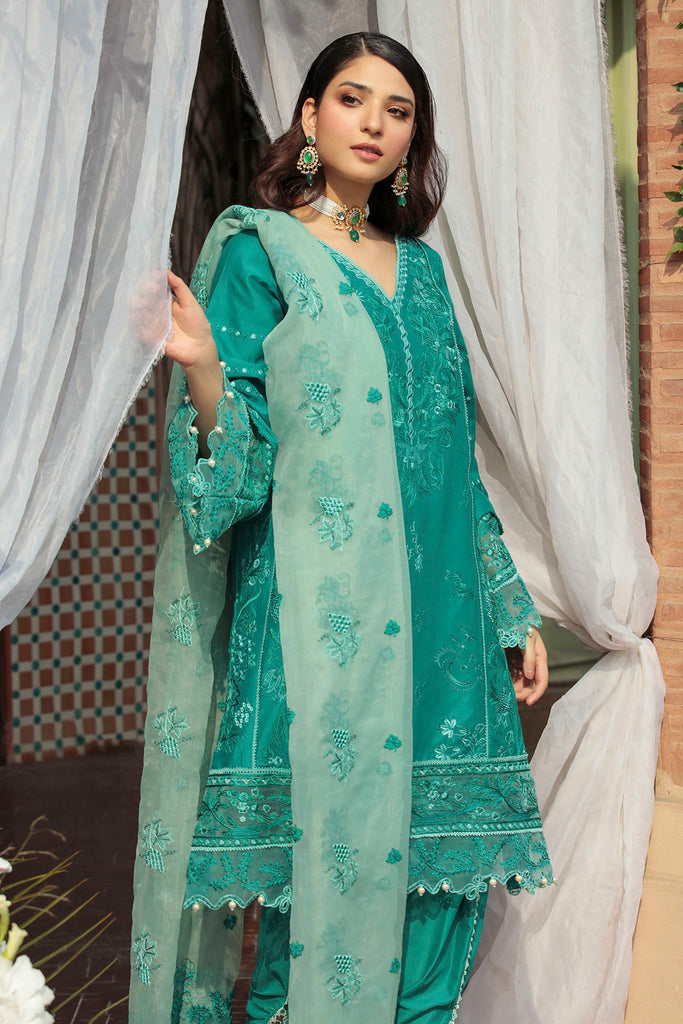 Aqua Green Salwar Kameez Dupatta for Pakistani Eid Dress – Nameera by ...