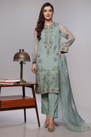 Sea Green Kameez Trouser Dupatta Pakistani Party Dress