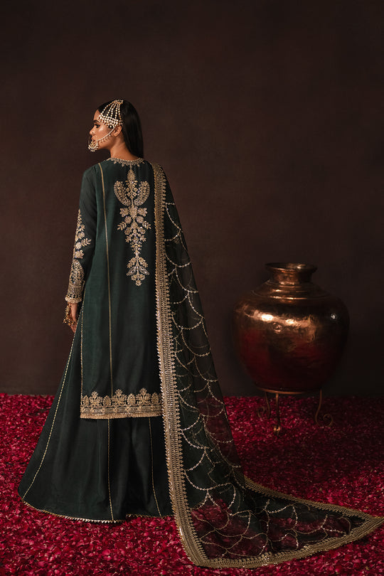 Sharara Kameez Raw Silk Pakistani Dress For Wedding Nameera By Farooq 4987