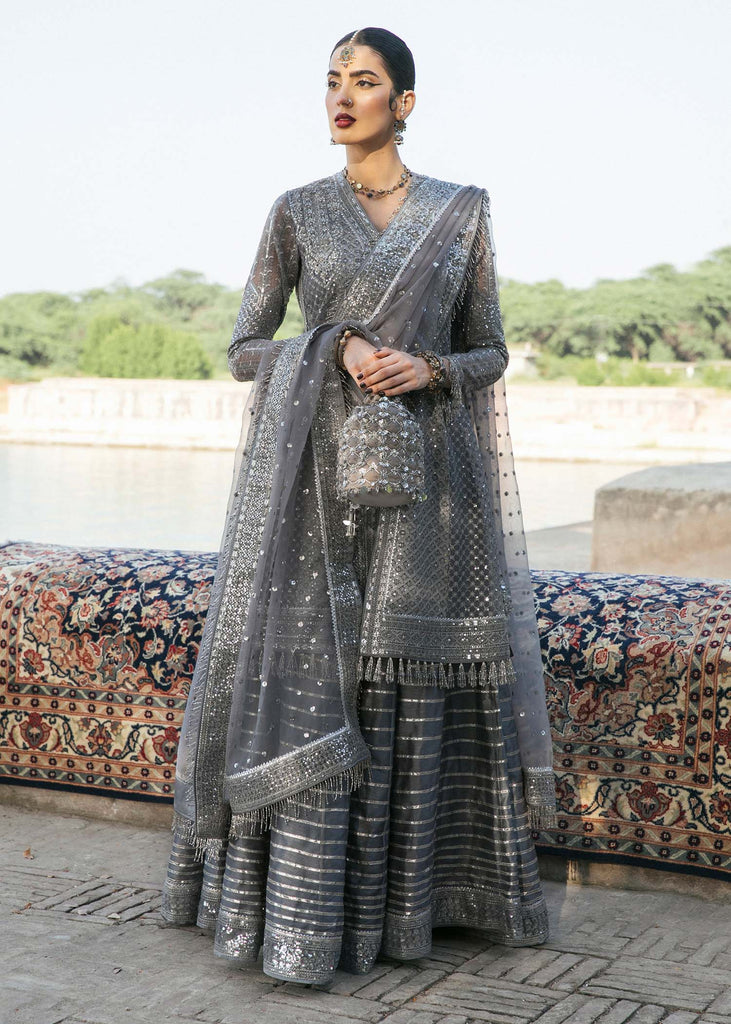 Grey sharara outlet dress