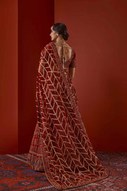 Simple Red Lehenga Bridal Dress 