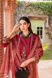 Traditional Maroon Embroidered Salwar Kameez Pakistani Eid Dress