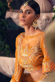 Traditional Orange Lehenga Choli Dress Pakistani