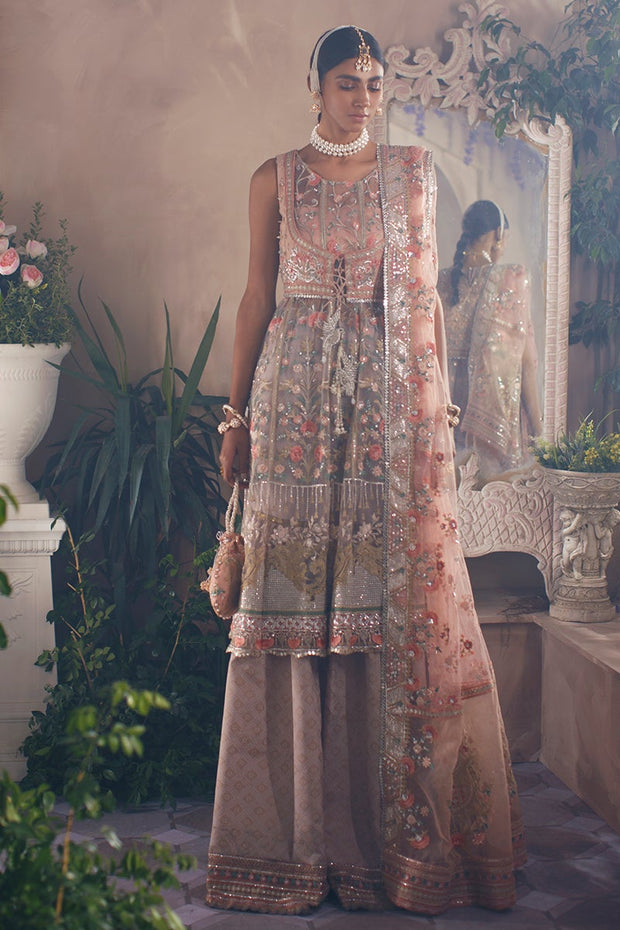 Traditional Pakistani Wedding Dress in Lehenga Frock Style Online