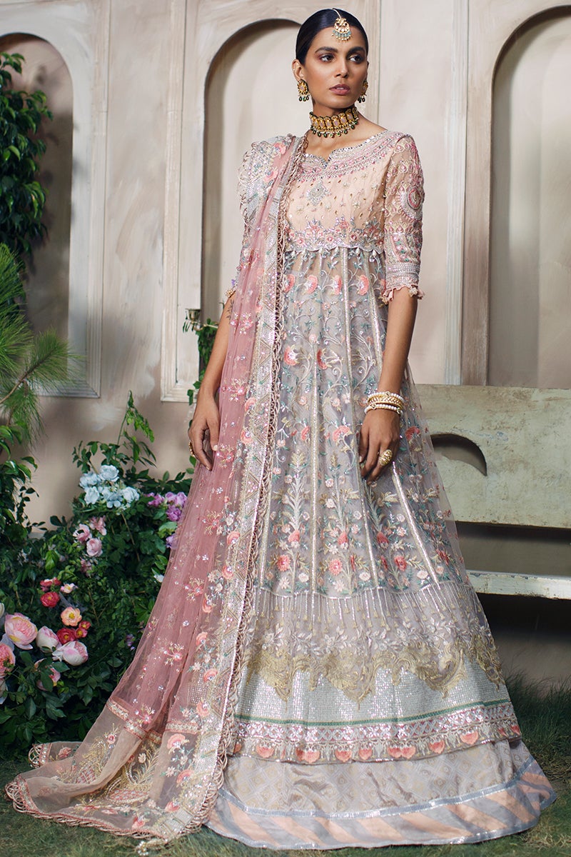 Elegant Pakistani Wedding Dress in Lehenga Frock Style Online – Nameera ...