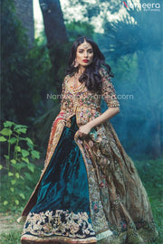 Velvet Bridal Lehenga for Bride