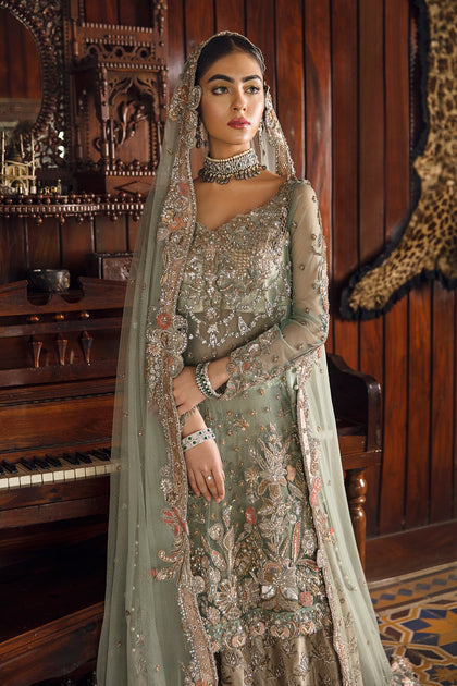 Walima Wedding Outfit with Embroidery Online – Nameera by Farooq