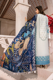 White and Blue Kameez Salwar