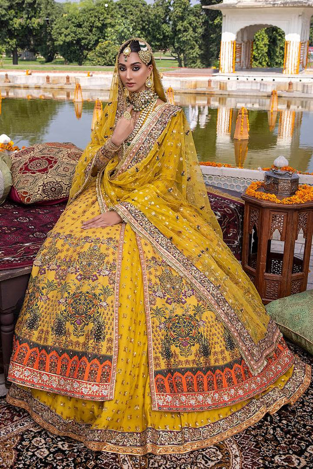 Yellow Color Anarkali Dress for Mehndi 