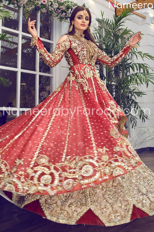 bridal frock pakistani