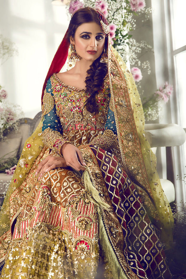 Designer Indian wedding dress With jodhpuri style work – Nameera by Farooq