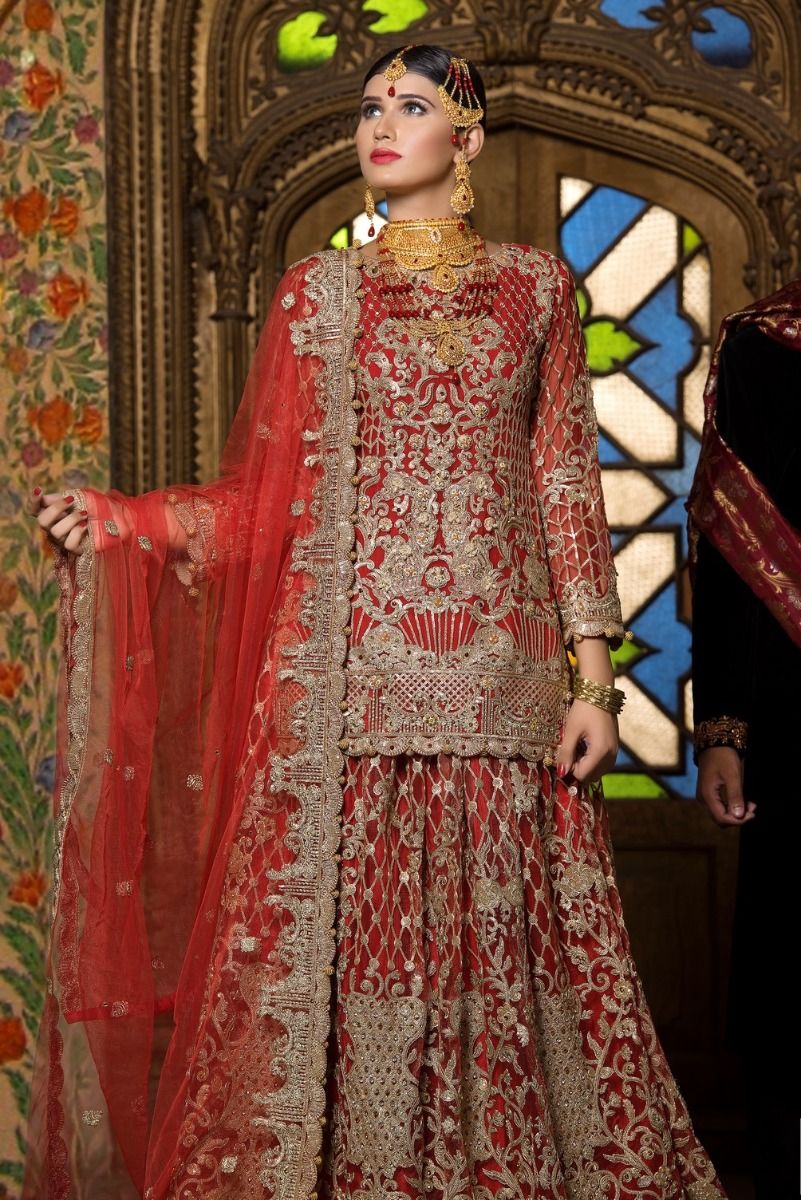 Designer bridal outfits embroidered for wedding wear – Nameera by Farooq