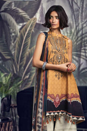 Beautiful Pakistani designer khaddar dress in mustard color # P2357