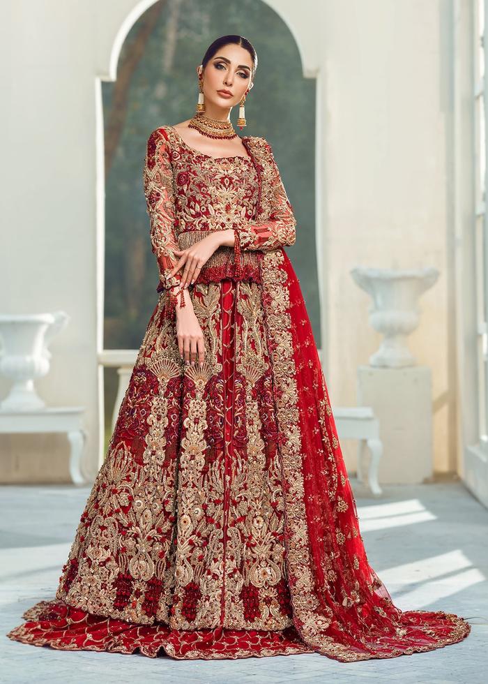 Pristine Maroon Color Sequins Enhanced Net Wedding Wear Lehenga Choli -  Desitheory