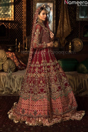 maroon lehenga bridal