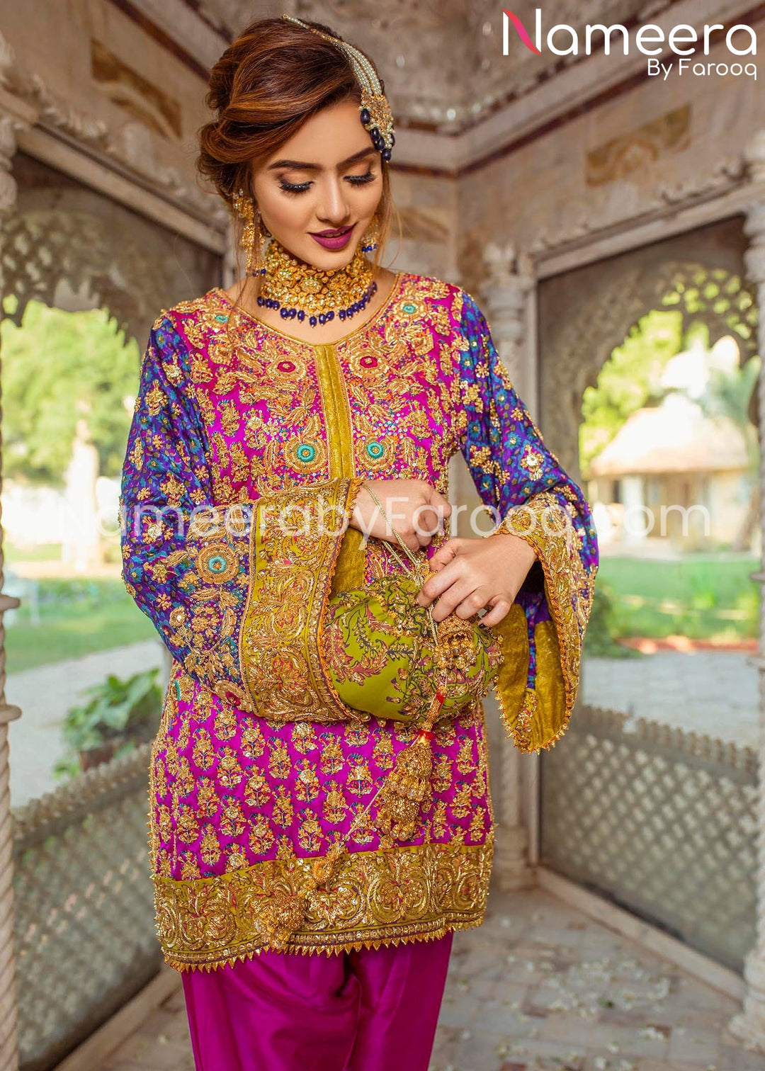 Mehndi shalwar kameez design hot sale