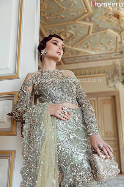 Green Lehenga Bridal Pakistani Designer Dress Online 2021 – Nameera by ...