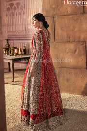 red bridal lehenga