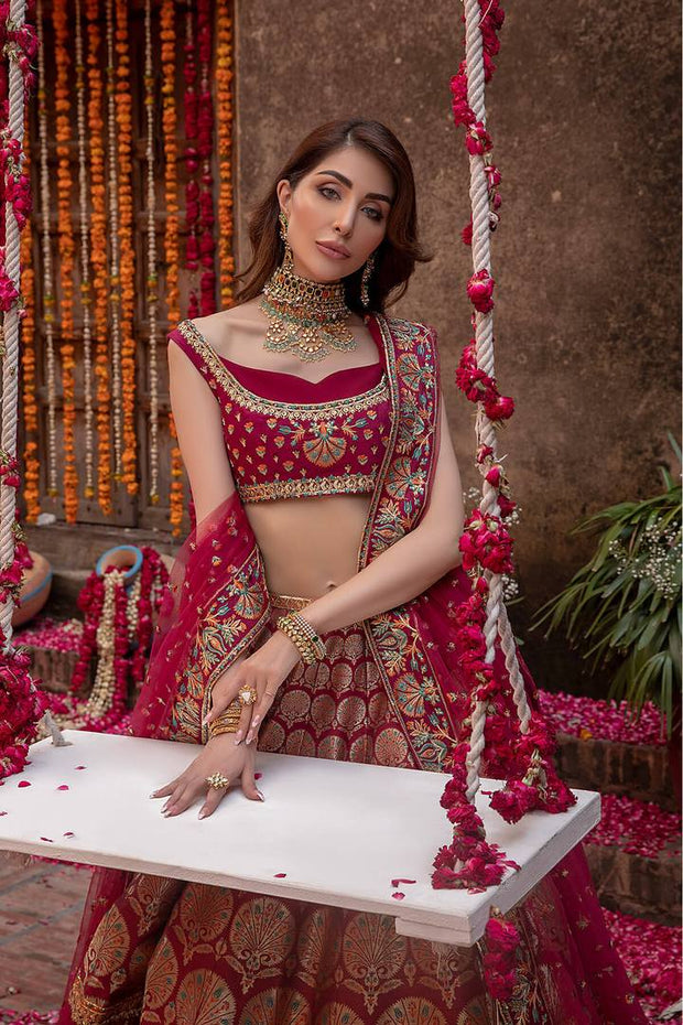 red lehenga choli